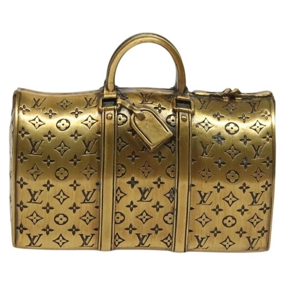 LOUIS VUITTON Paper weight metal Gold LV - Picture 2 of 14